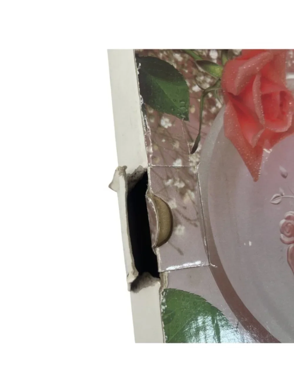 MIKASA Crystal Sweetheart Bouquet Pink Roses Heart Plate Original Box